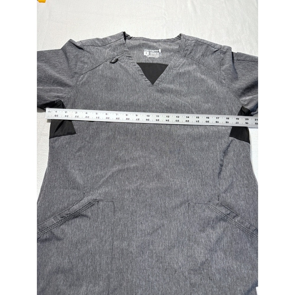 Carhartt Force Scrub Set Womens Medium Grey V-Neck Top Cargo Pants Heather - Picture 12 of 13
